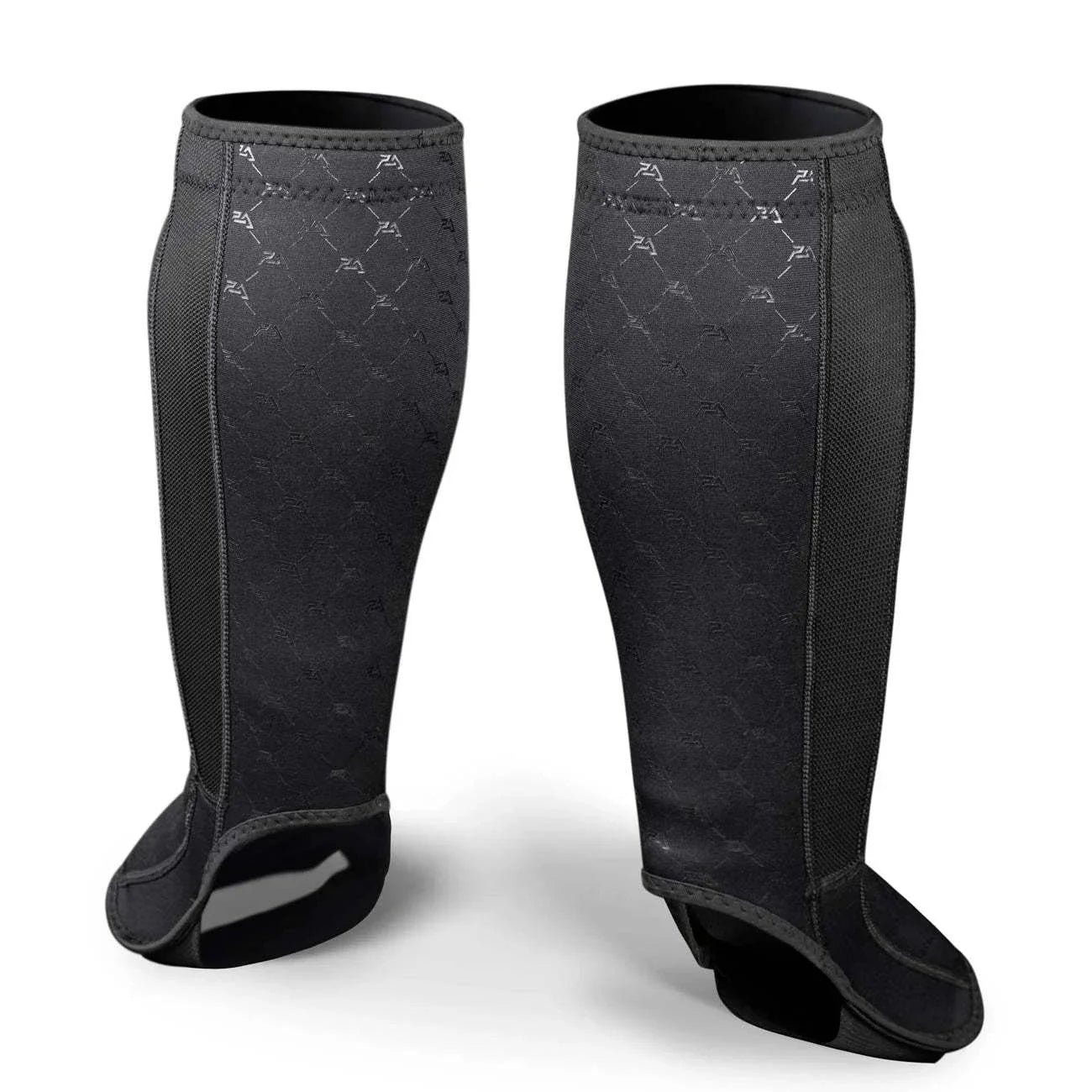 Protège-tibias Grappling Elite Phantom Athletics noir pour MMA et grappling, protection légère et flexible avec néoprène antidérapant