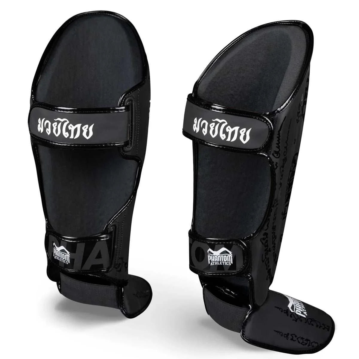Protège-Tibias Muay Thaï - Phantom Athletics Noir