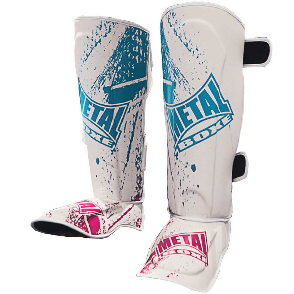 Protège Tibia-pieds Metal Boxe Miami Vice