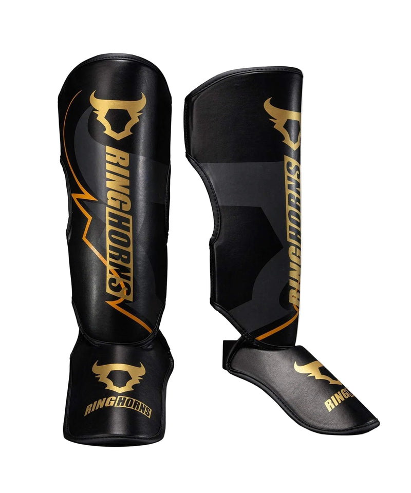 Protège tibias+pieds RingHorns Charger X Venum - Noir/Or