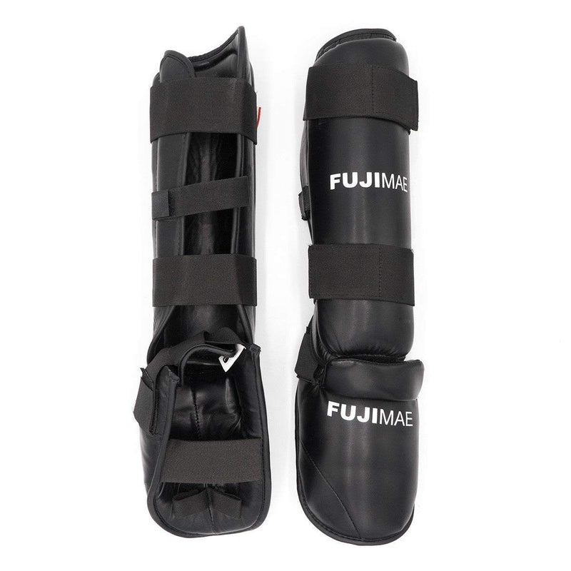 Protège-Tibias/Pieds Amovibles FUJIMAE Noir – Protection Karaté & Taekwondo