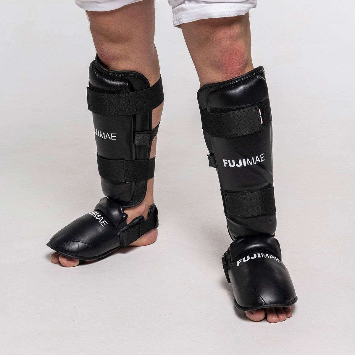Protège-Tibias/Pieds Amovibles FUJIMAE Noir – Protection MMA & Boxe