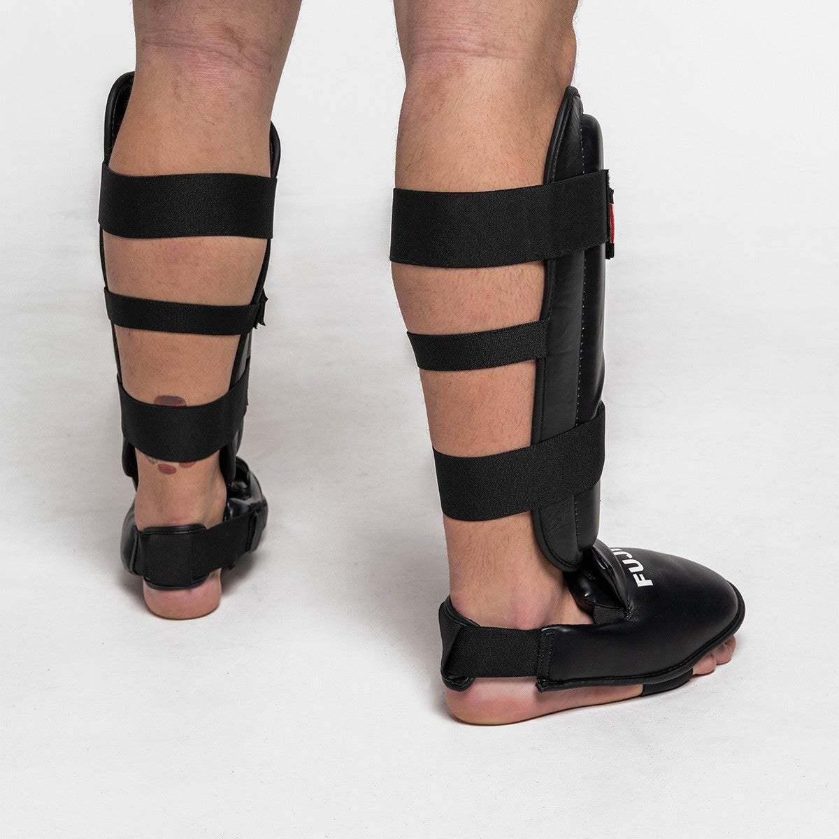 Protège-Tibias/Pieds Amovibles FUJIMAE Noir – Protection MMA & Boxe