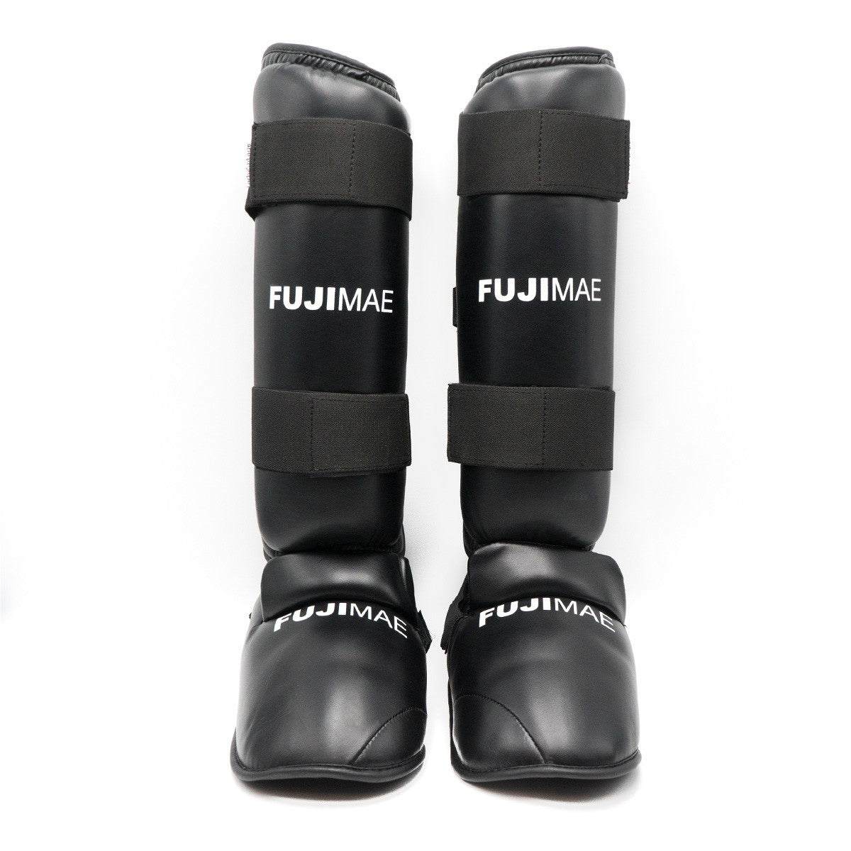 Protège-Tibias/Pieds Amovibles FUJIMAE Noir – Protection MMA & Boxe