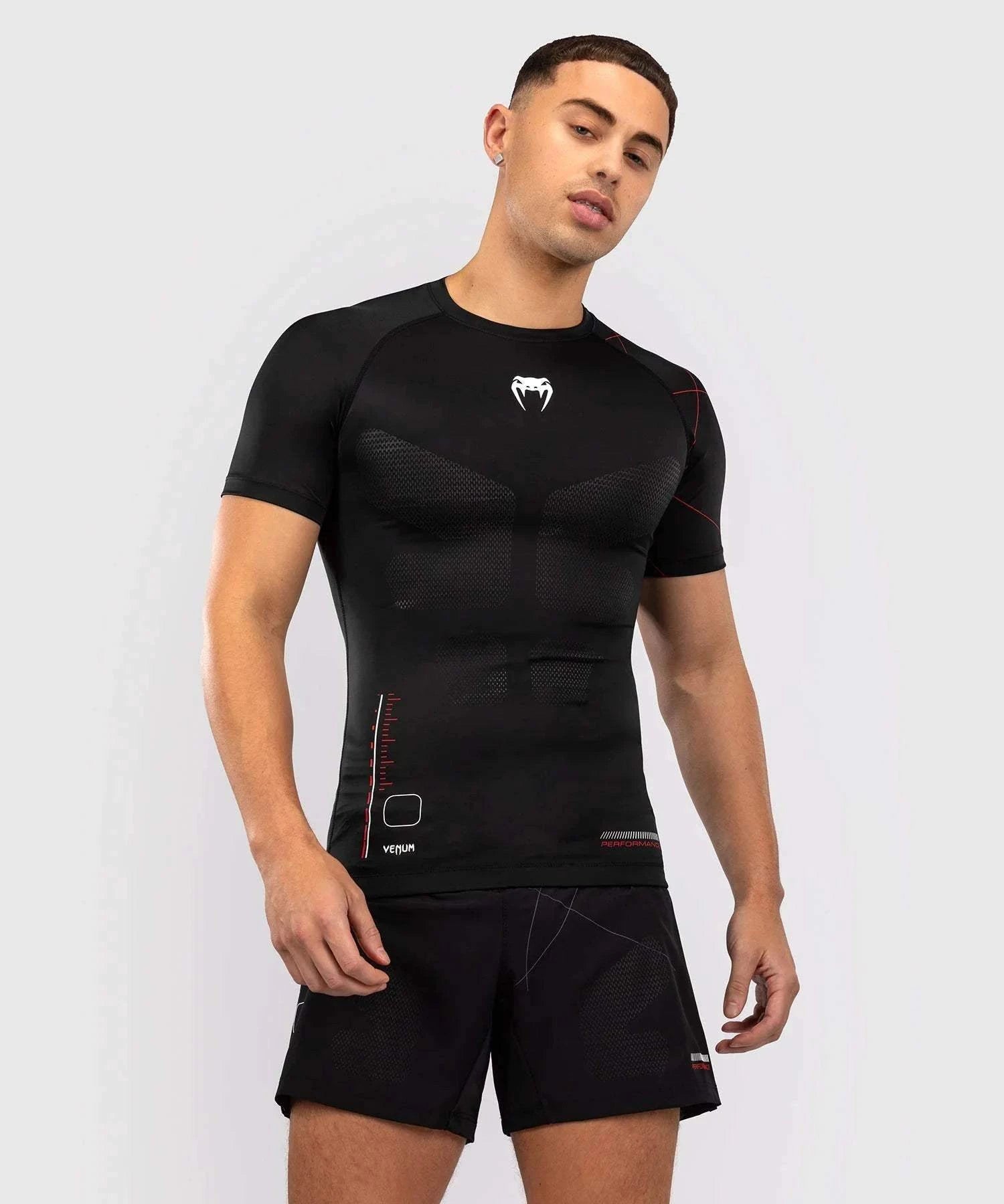 Rashguard Tactical XT Venum – Noir/Rouge Feu | Performance et Style