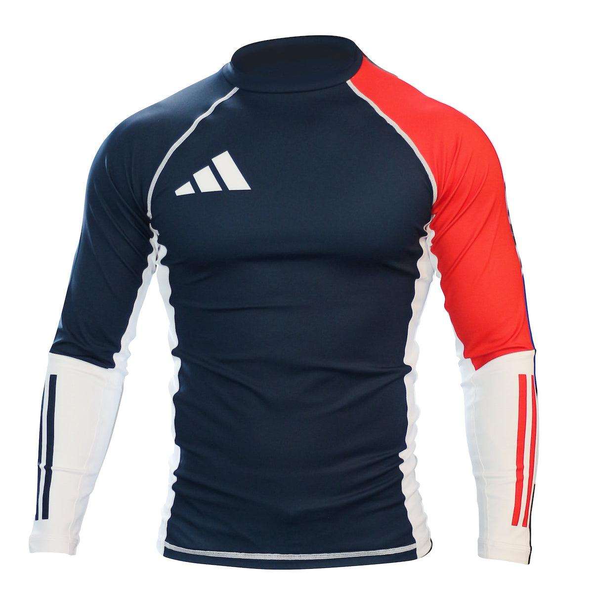 Rashguard Manches Longues Adidas Bleu-Blanc-Rouge