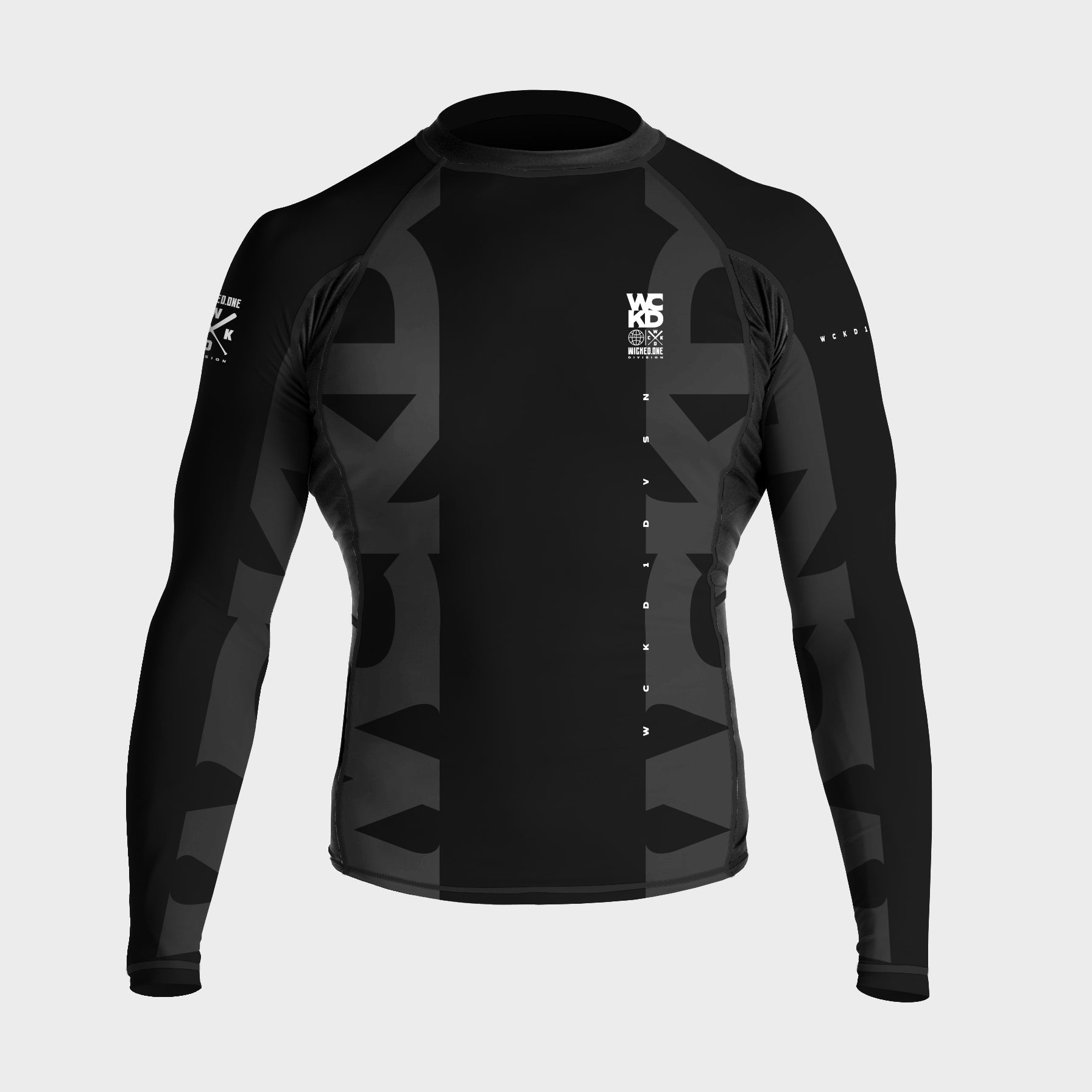 Rashguard manches longues noir Wicked One WCKD compression et protection pour MMA et grappling