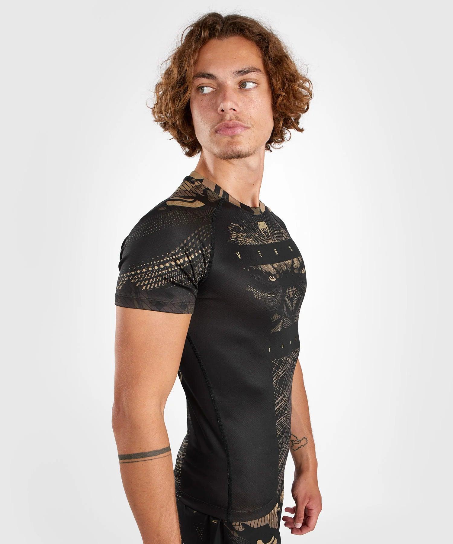 Rashguard à Manches Courtes Venum Gorilla Jungle - Noir/Sable
