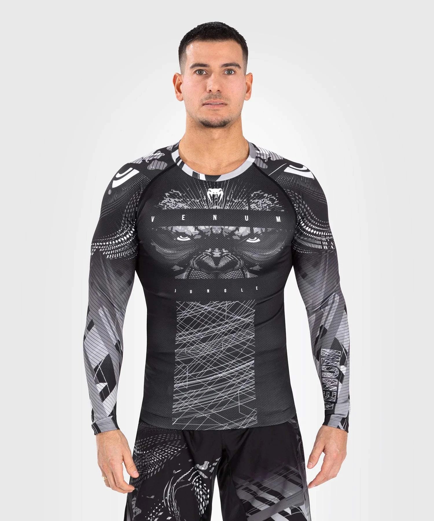 Rashguard à Manches Longues Venum Gorilla Jungle - Noir/Blanc