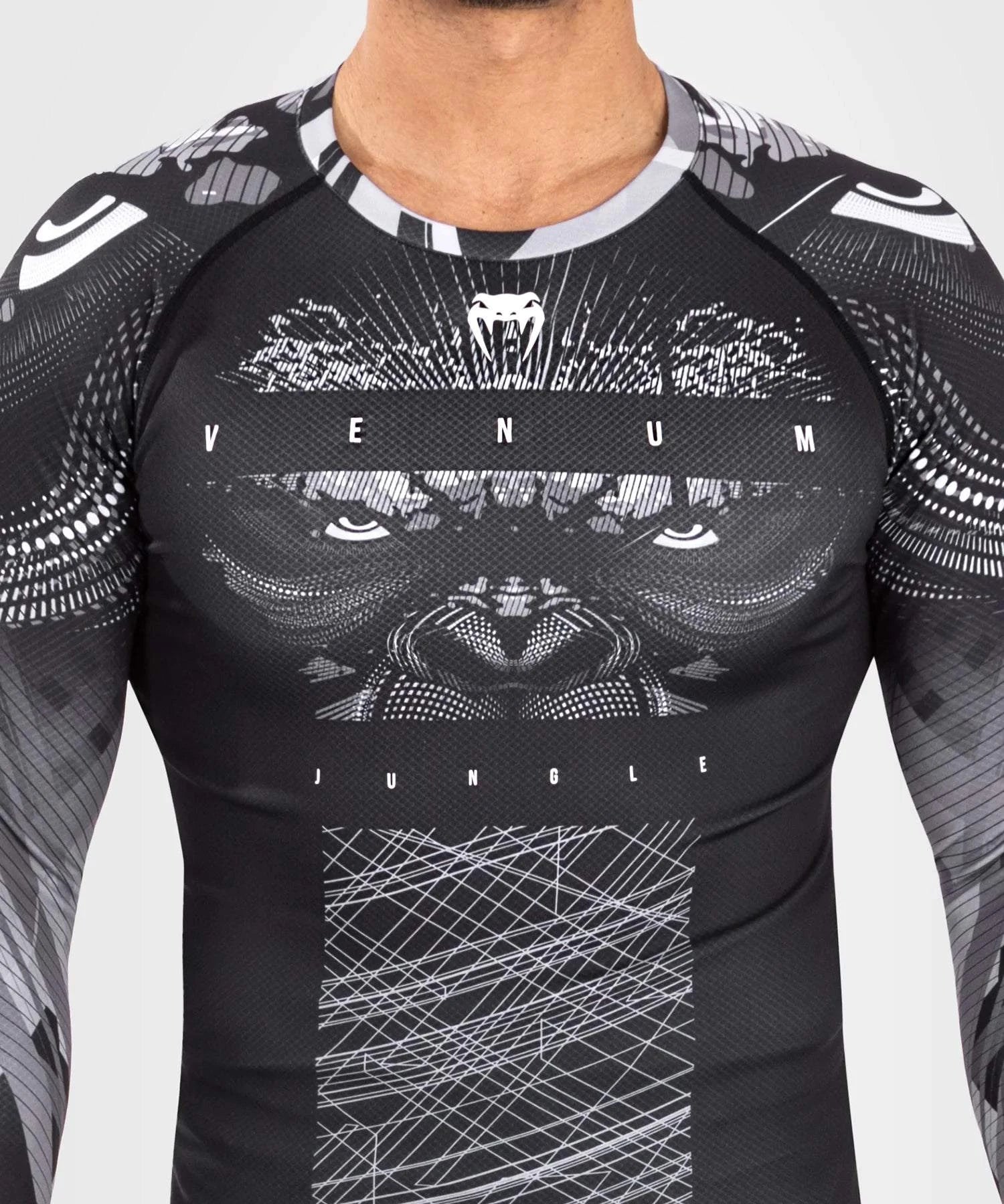 Rashguard à Manches Longues Venum Gorilla Jungle - Noir/Blanc