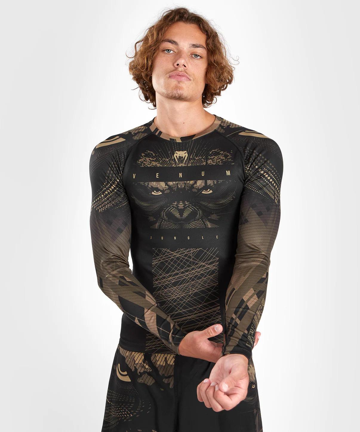 Rashguard à Manches Longues Venum Gorilla Jungle - Noir/Sable