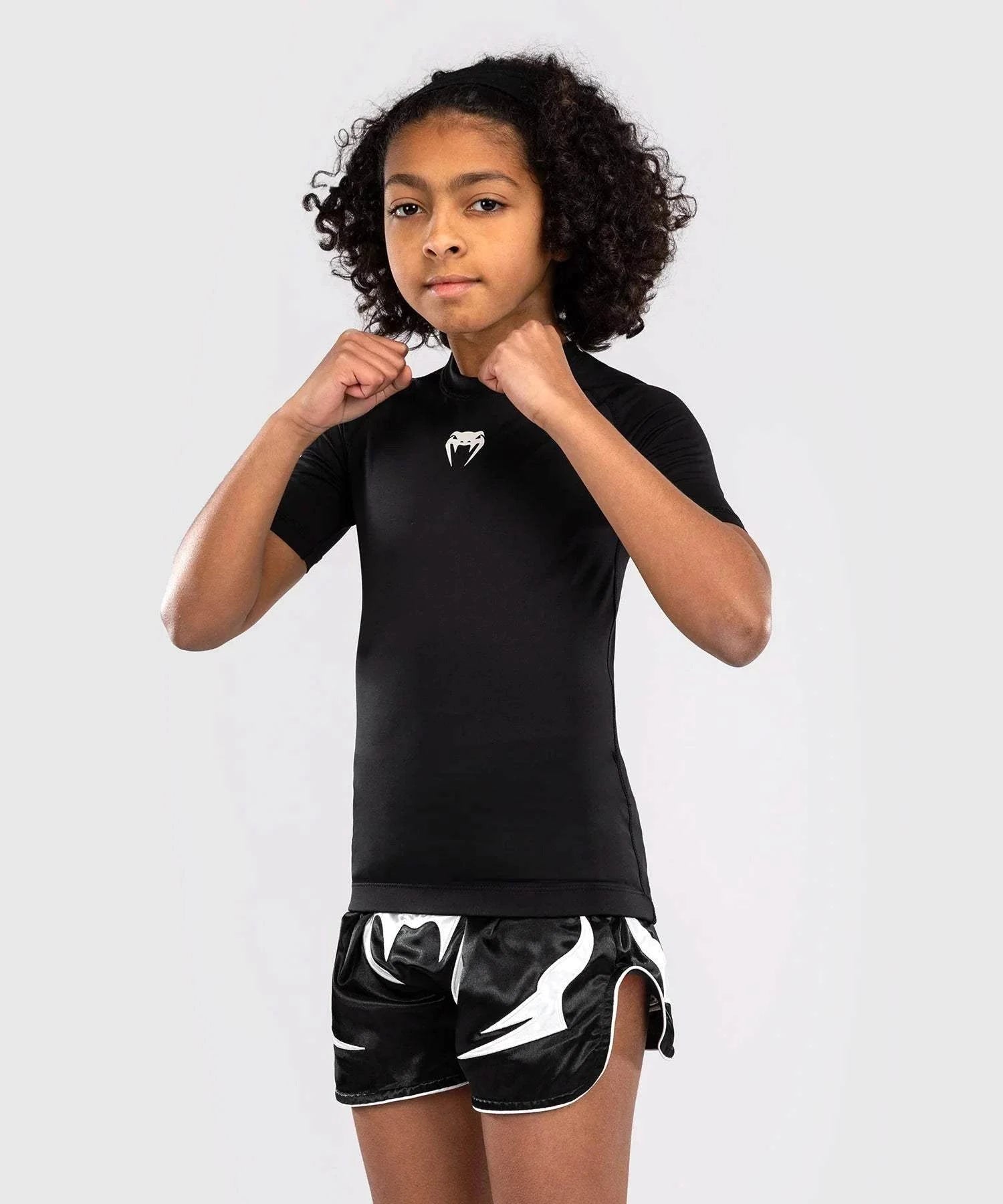 Rashguard Manches Courtes Venum Contender Kids - Noir