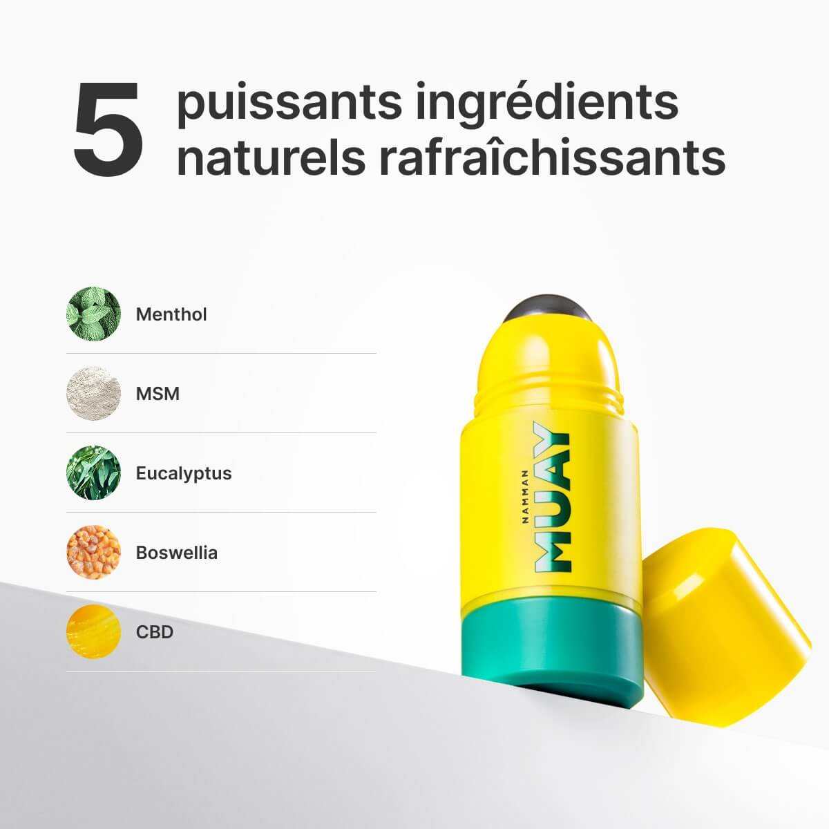 Roll-On Namman Muay Cryo 75 ml avec effet froid pour soulagement musculaire rapide après sport