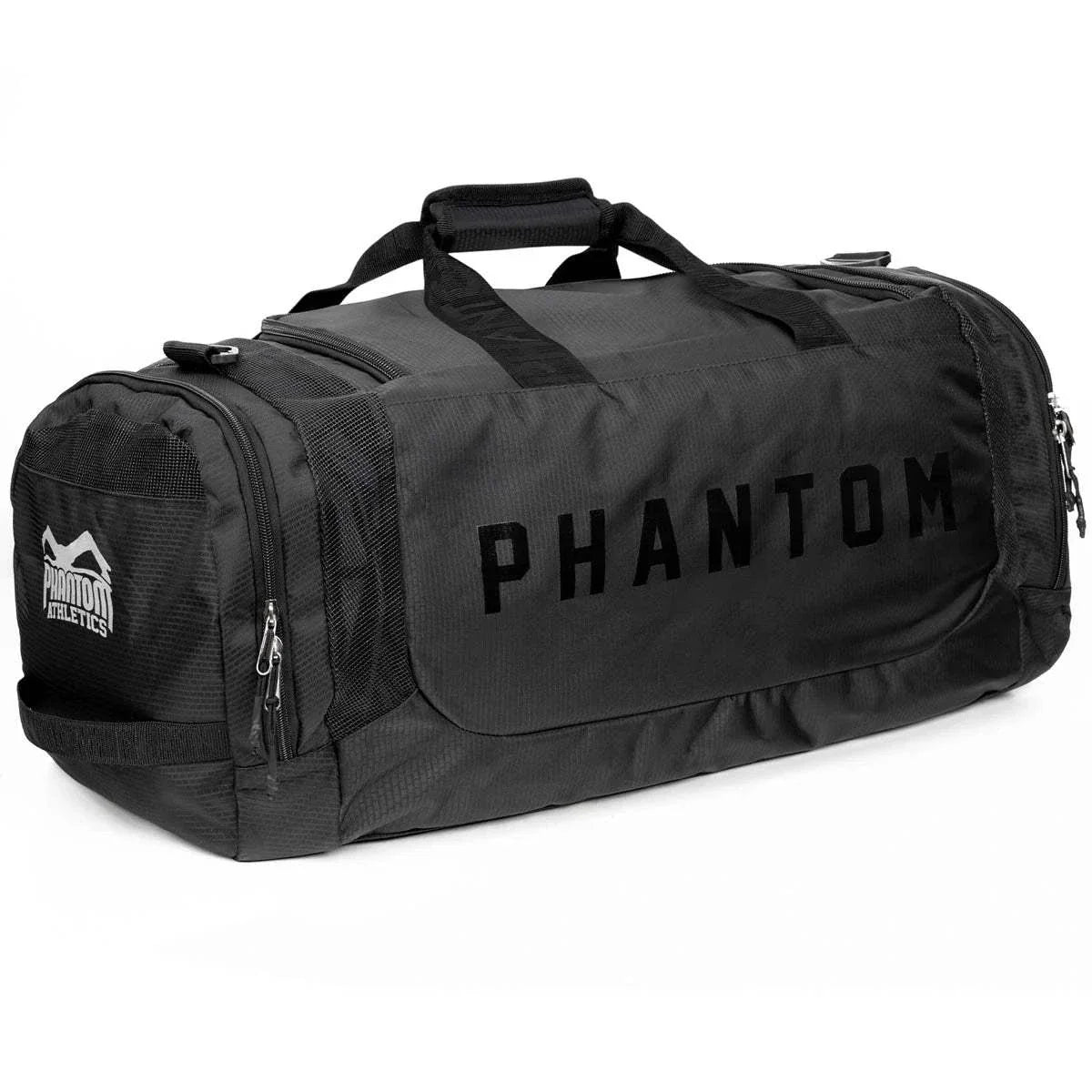 Sac de sport SHADOW Phantom Athletics noir, robuste, 61L, polyester déperlant, idéal MMA et sports de combat.