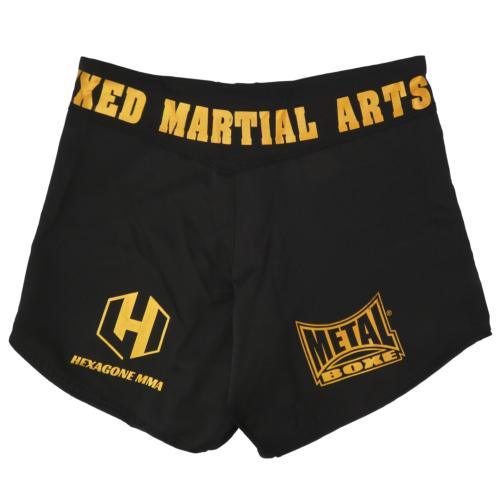 Short Metal Boxe HEXAGONE MMA - Noir - Boutique des Arts Martiaux et Sports de Combat