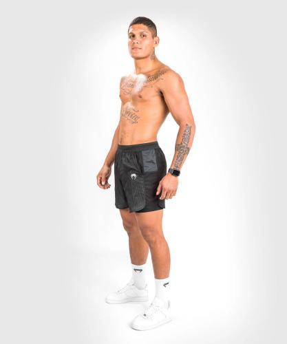 Short d'entraînement Venum Biomecha 2en 1 - Noir/Gris - Boutique des Arts Martiaux et Sports de Combat