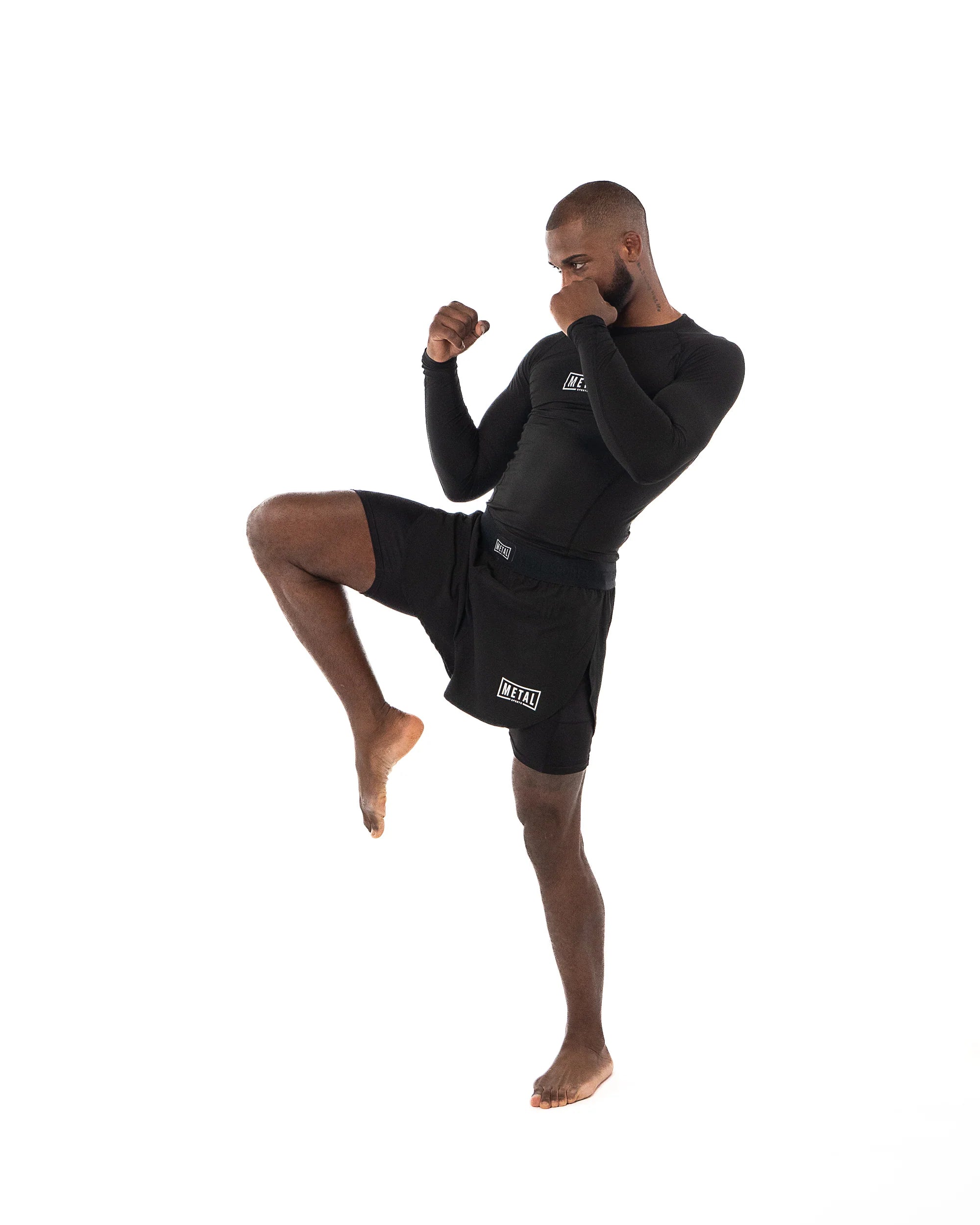 Short MMA 2 en 1 - Metal Boxe Noir