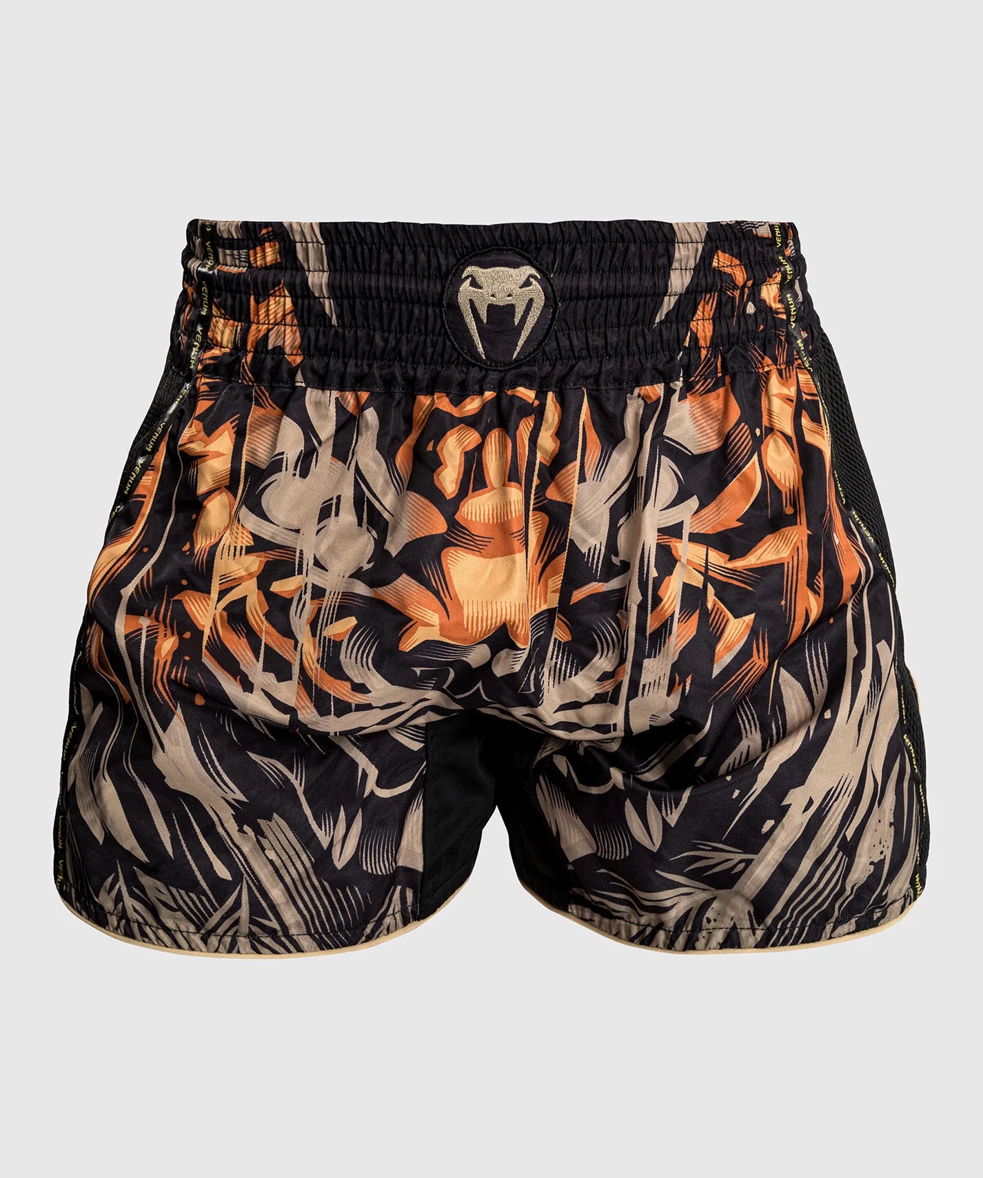 Short Muay Thai Venum Tiger - Noir/Orange Néon