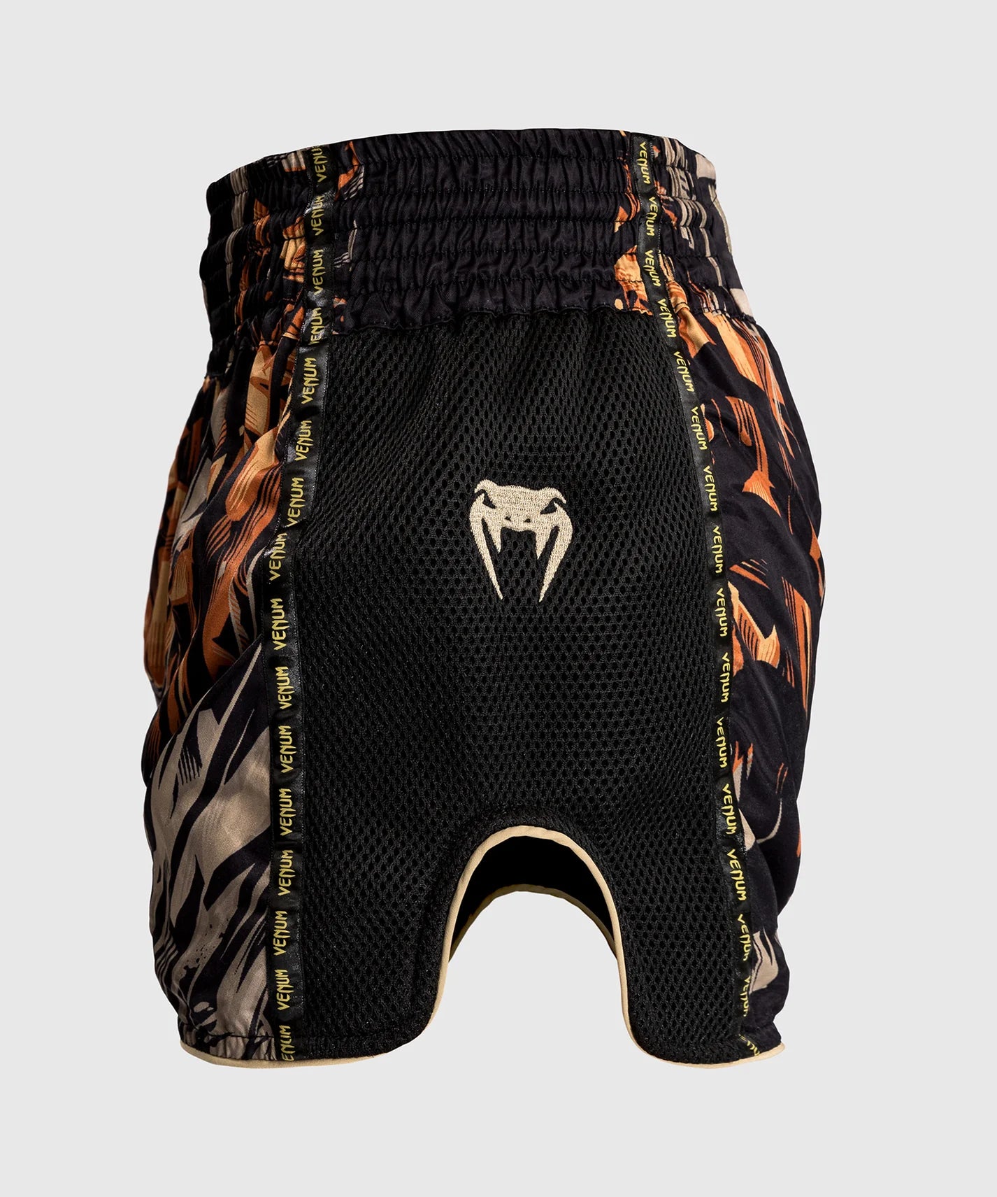 Short Muay Thai Venum Tiger - Noir/Orange Néon