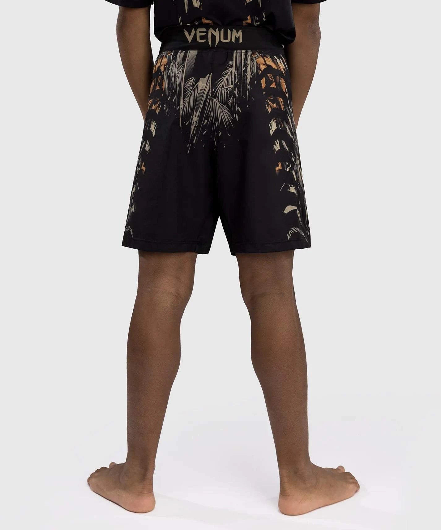 Short de Combat Venum Tiger Enfants - Noir/Orange Néon