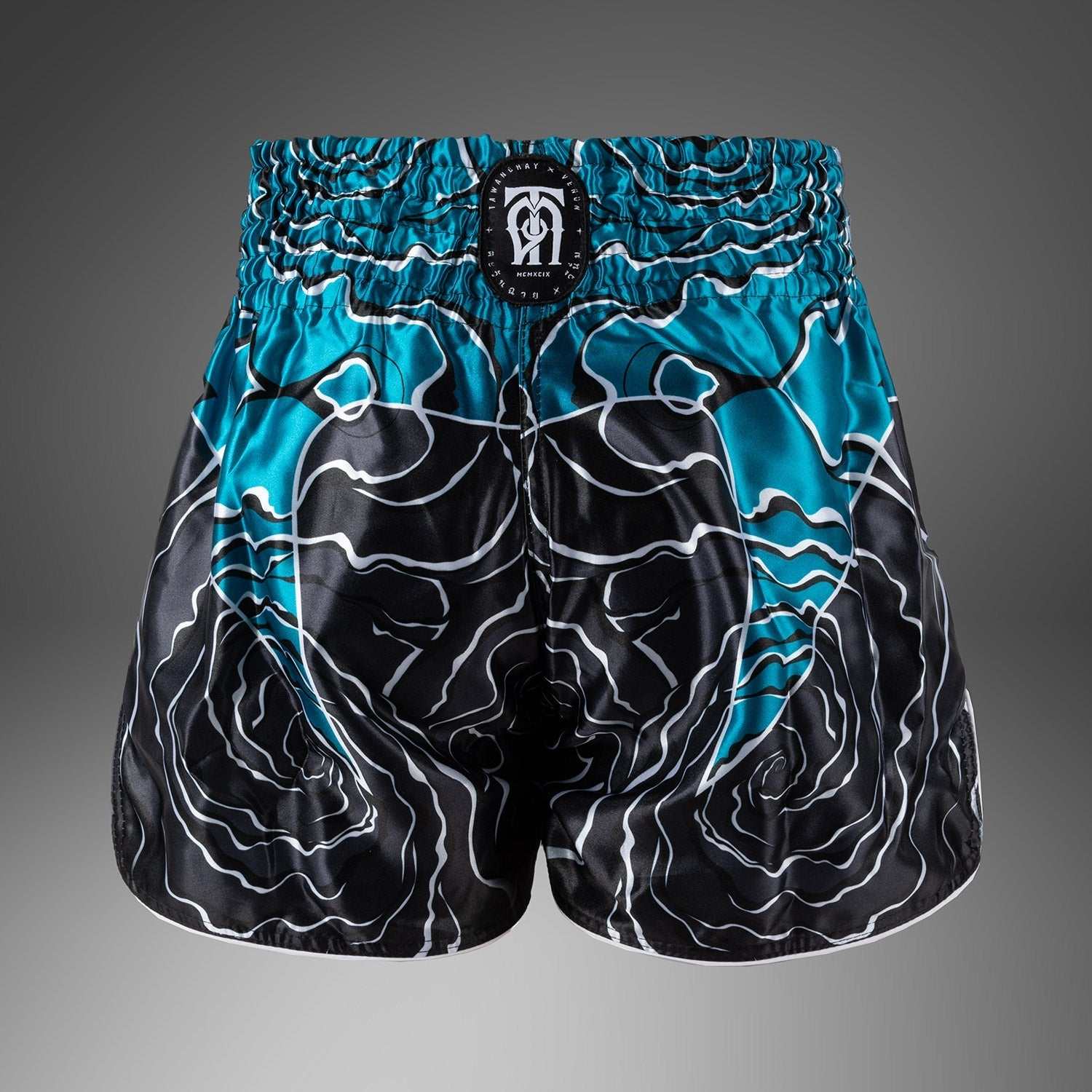 Short de Muay Thaï noir blanc Venum x Tawanchay, léger et performant