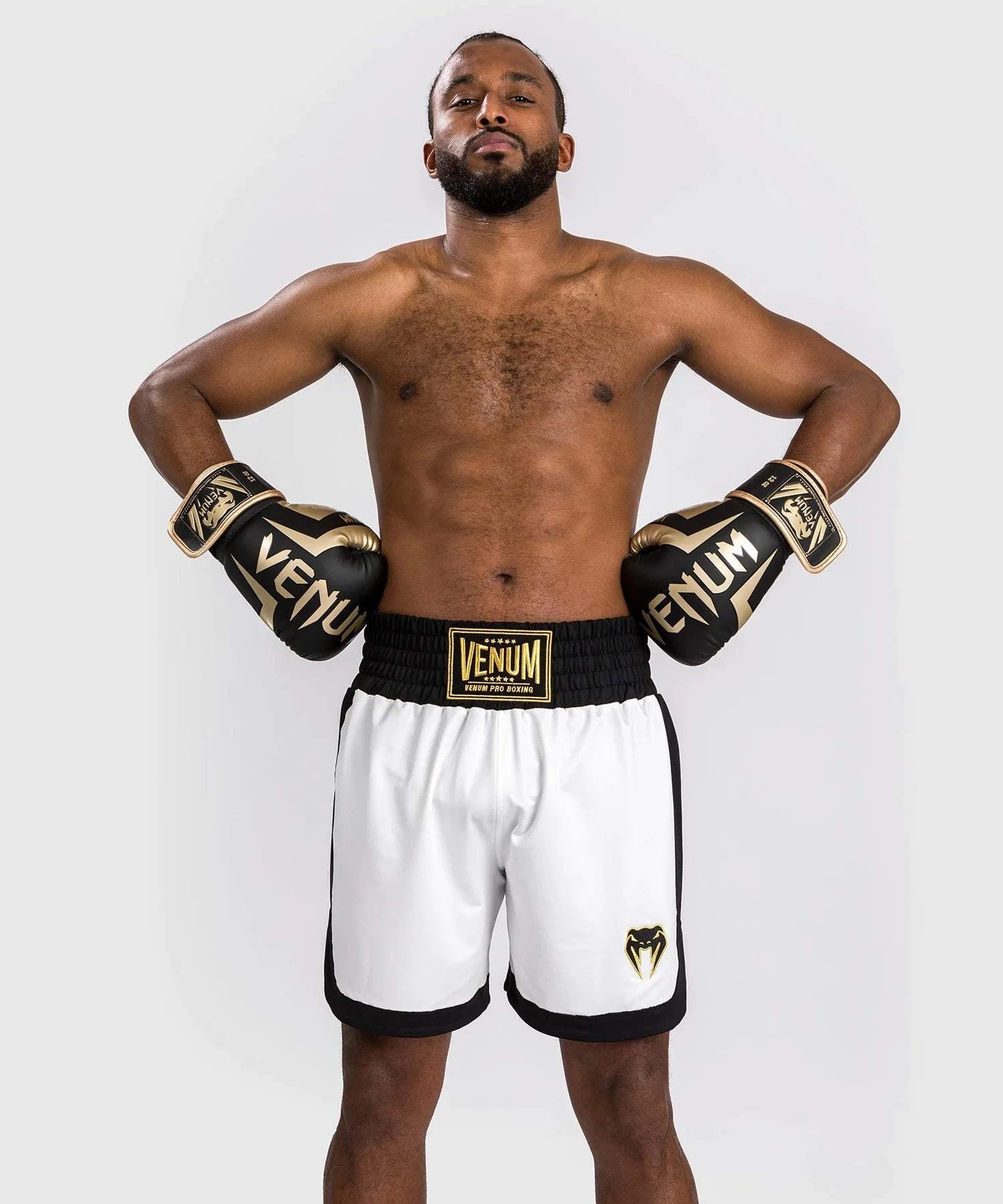 Short de boxe Venum Classic - Blanc/Noir