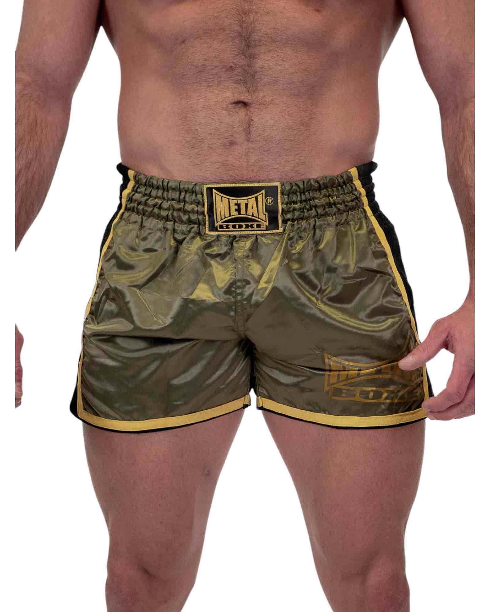Short Metal Boxe Military kick boxing rétro