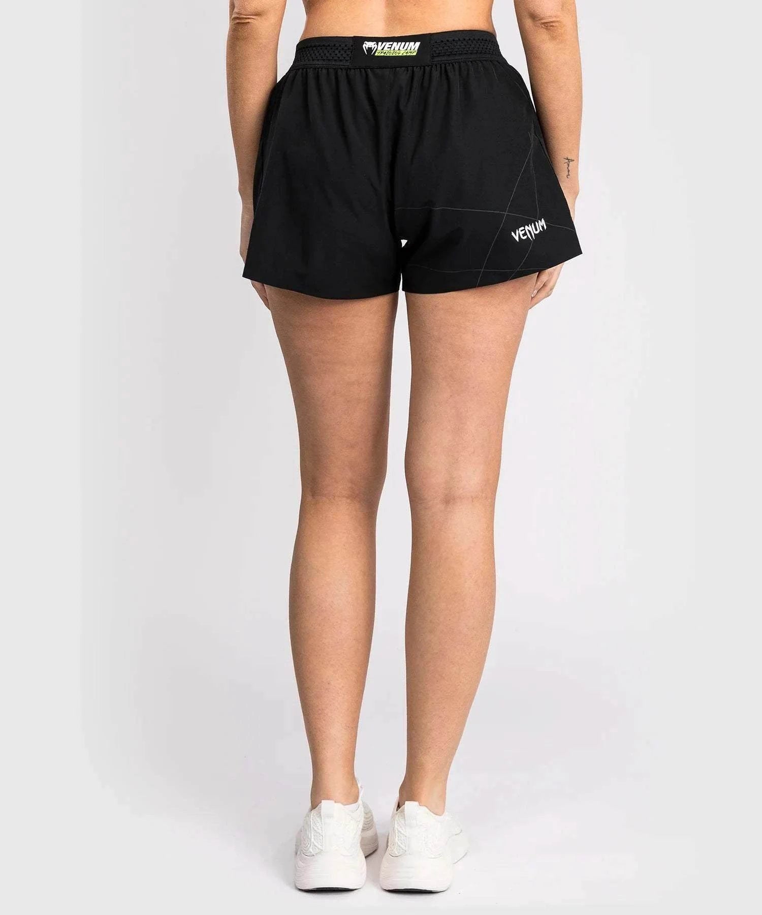 Short de Combat Femme Venum Training Camp 4.0 - Noir/Vert Fluo
