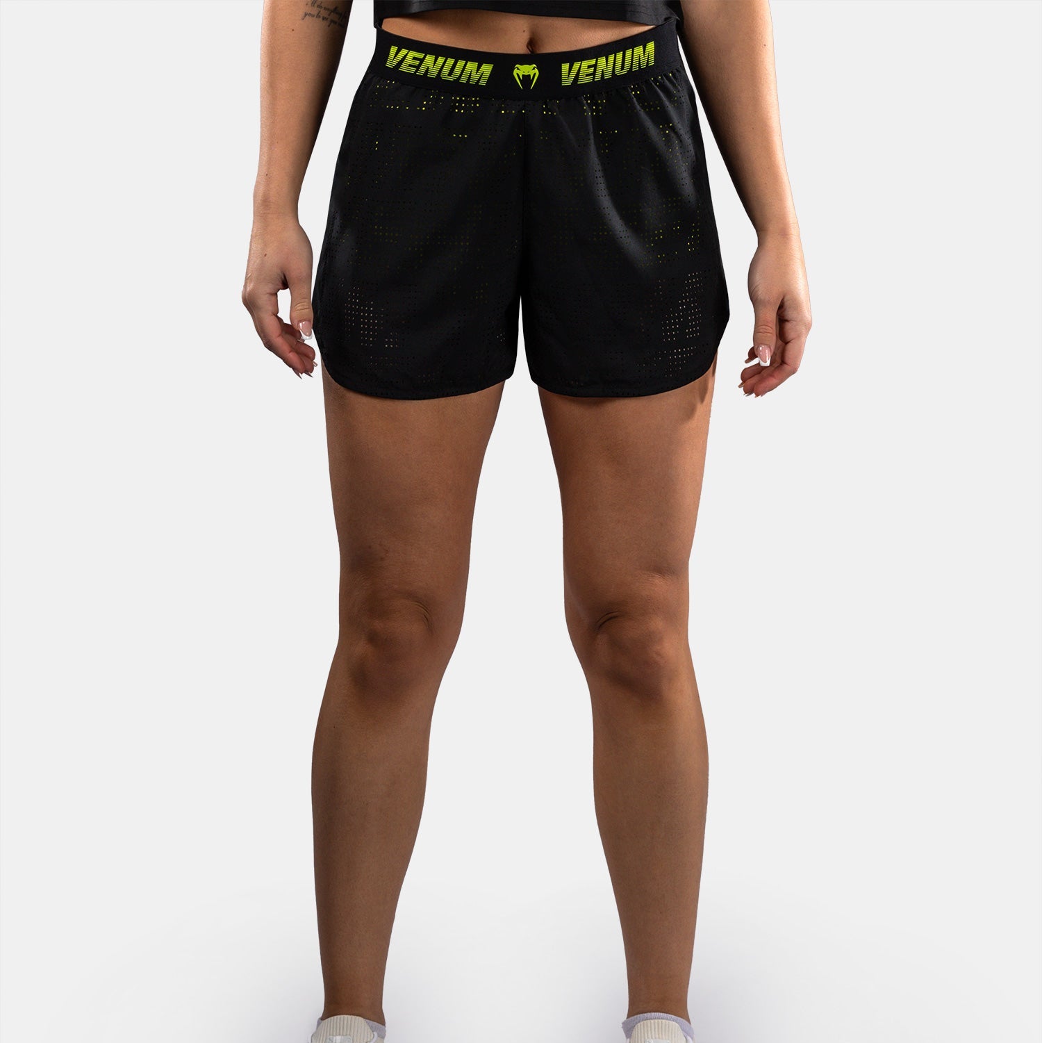 Short d’entraînement femme Venum Lazer - Noir/Jaune