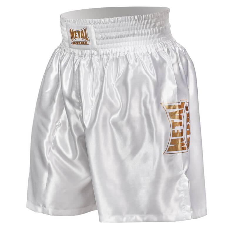 Short de Boxe Anglaise Metal Boxe Pro Line Blanc/Or - TC75W