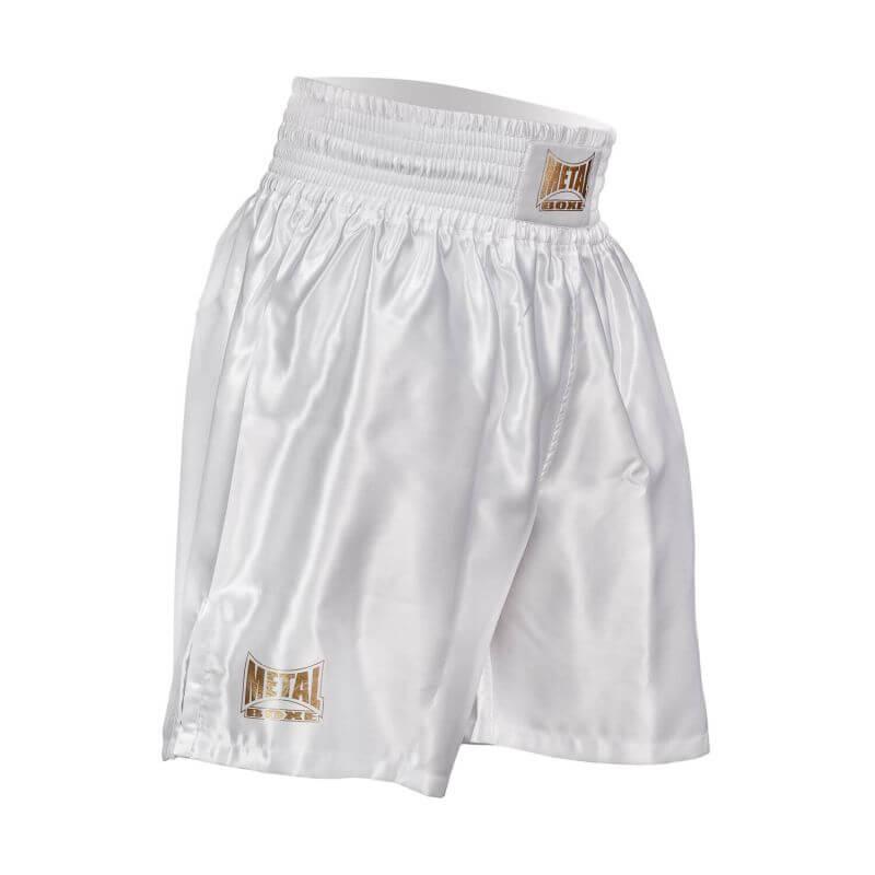 Short de Boxe Anglaise Metal Boxe Pro Line Blanc/Or - TC75W