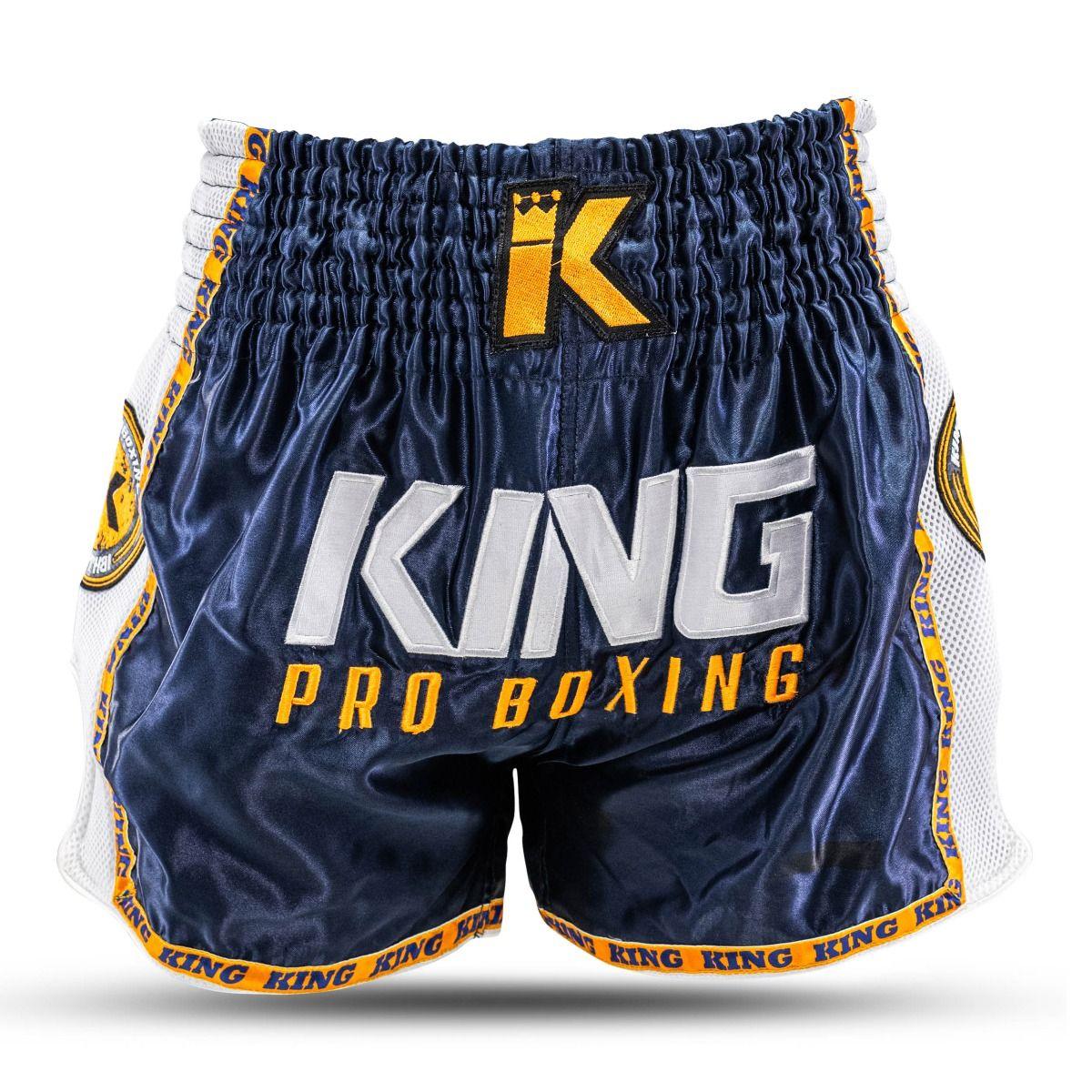 Short de Boxe Thaï & Kick Boxing - king Pro Boxing Bleu/Orange