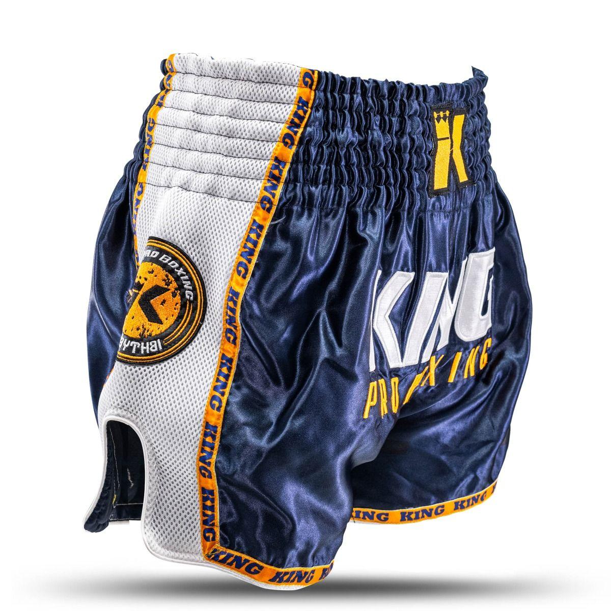 Short de Boxe Thaï & Kick Boxing - king Pro Boxing Bleu/Orange