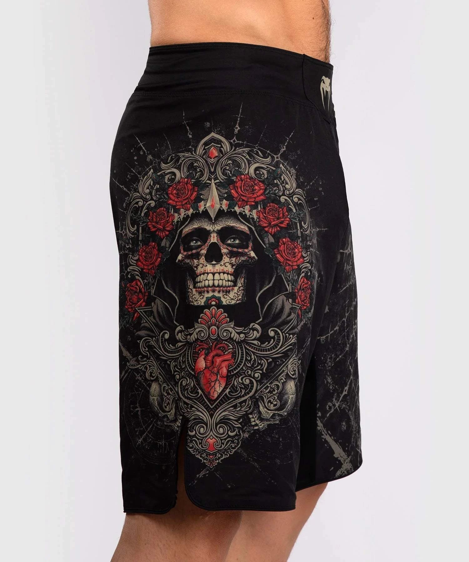 Short de Combat Venum Santa Muerte 5.0 - Noir Profond/Or