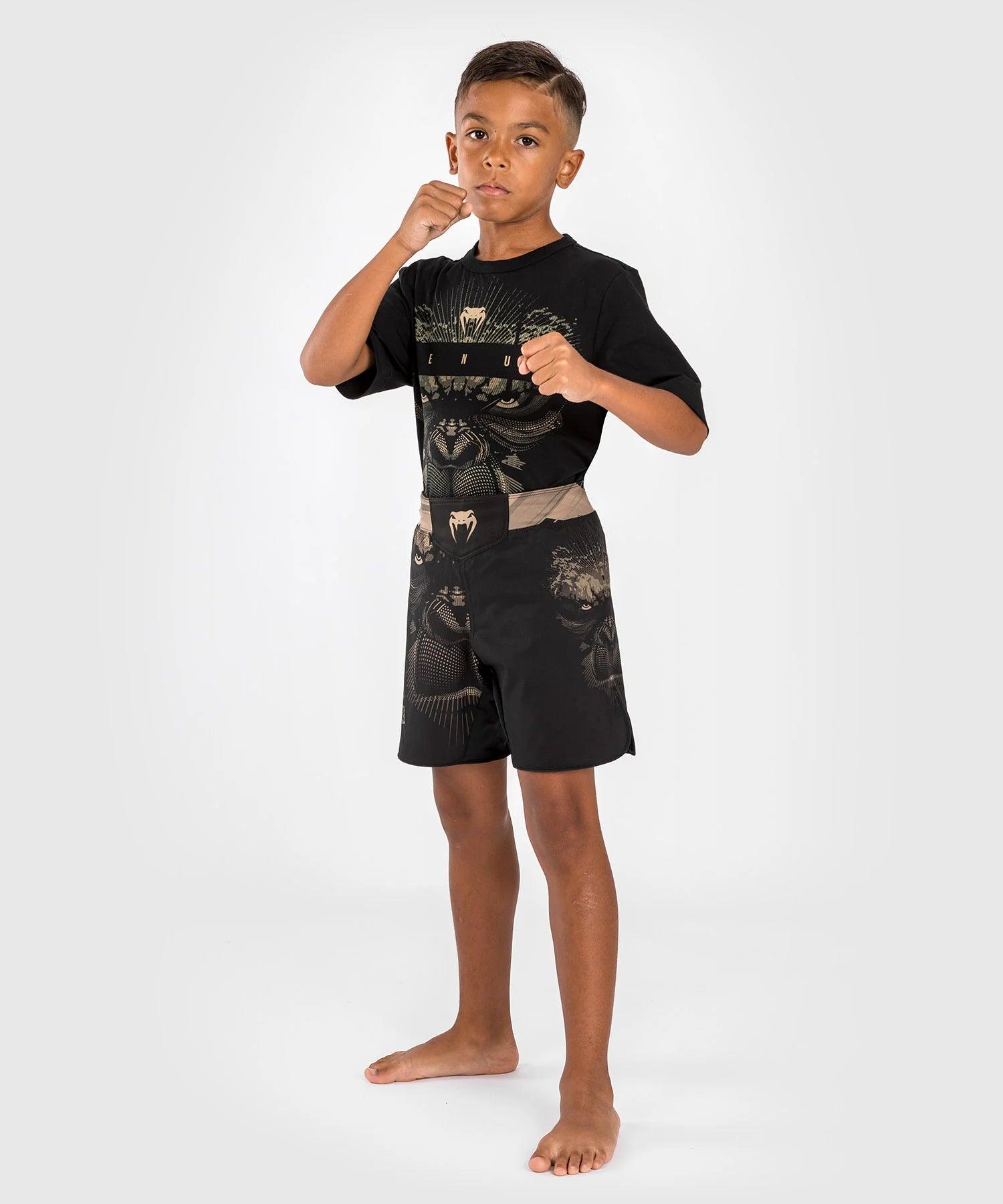 Short de Combat pour Enfants Venum Gorilla Jungle - Noir/Sable