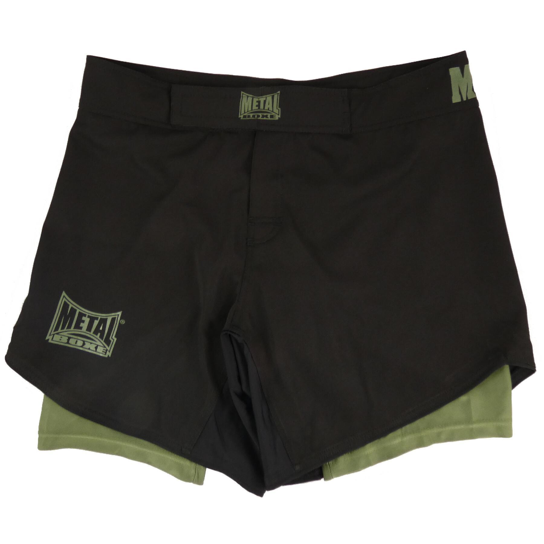 Short de MMA Metal Boxe Dual Noir