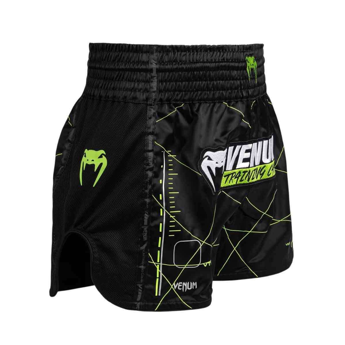 Short de Muay Thaï Venum Training Camp 4.0 - Noir/Vert Néon