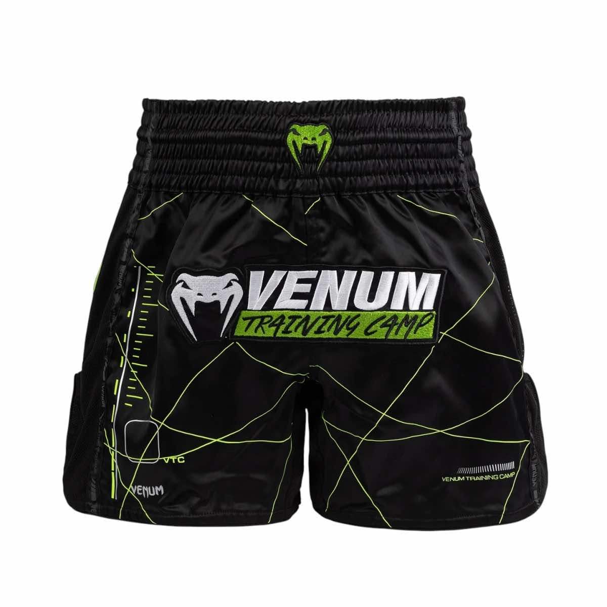 Short de Muay Thaï Venum Training Camp 4.0 - Noir/Vert Néon