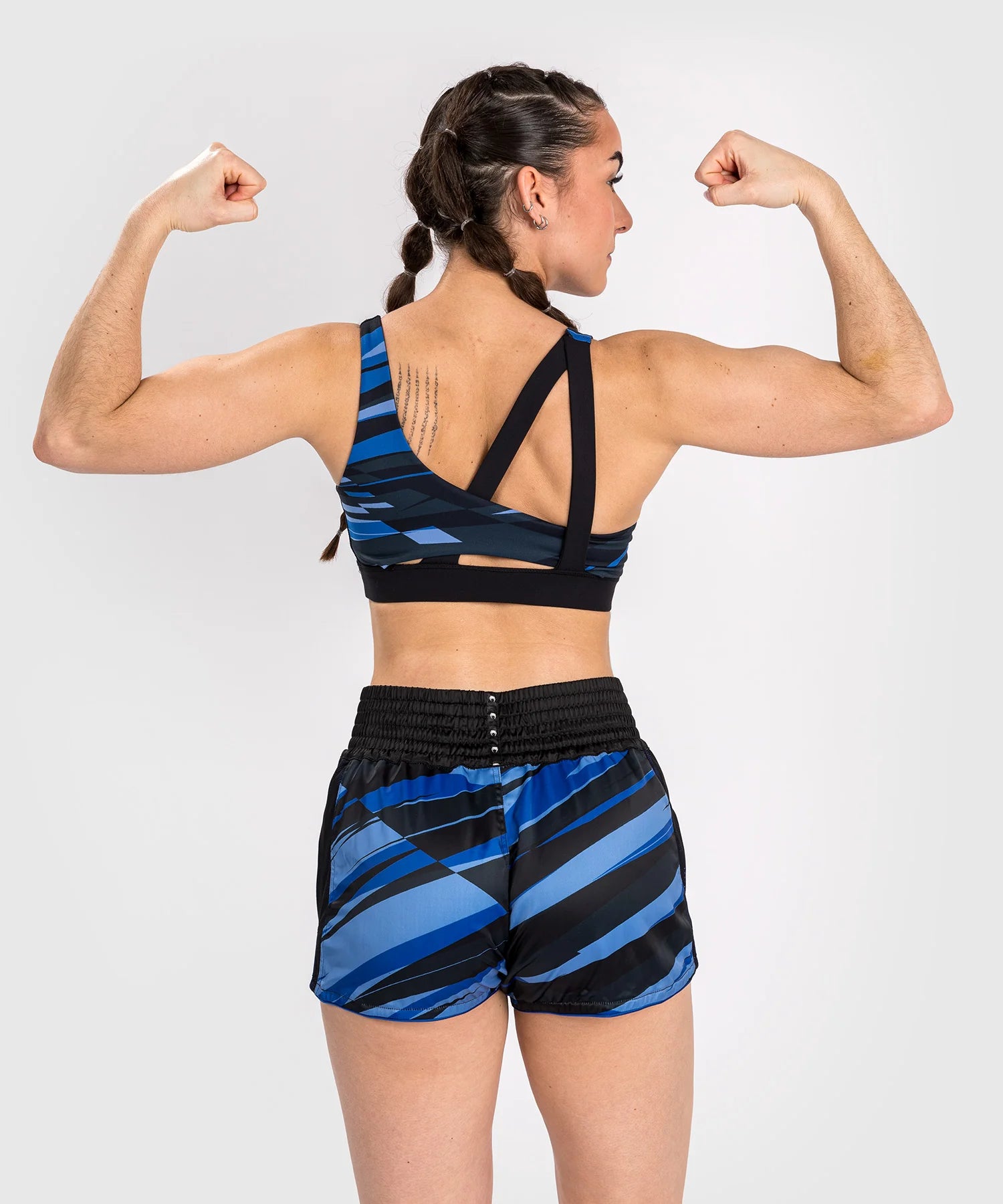Short de Muay Thai pour Femmes Venum Abyss - Bleu Foncé