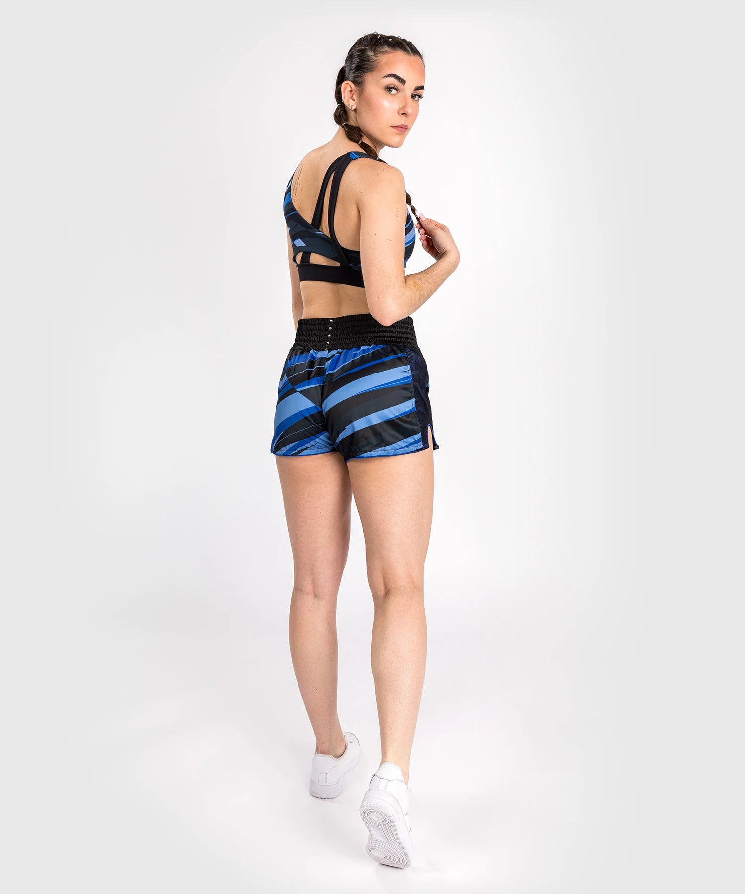 Short de Muay Thai pour Femmes Venum Abyss - Bleu Foncé