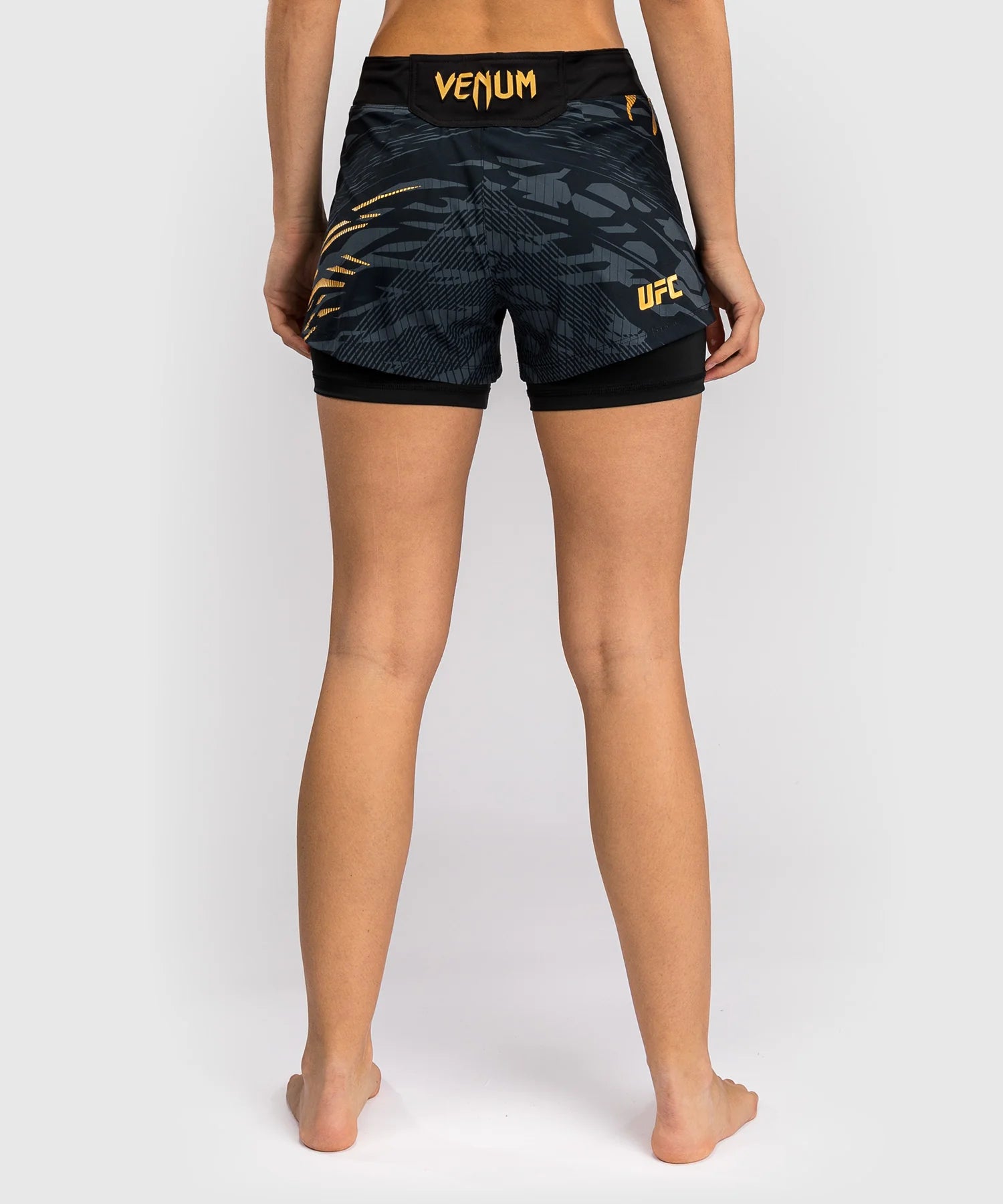 Shorts de Combat pour Femmes UFC Fusion by Venum Authentic Fight Night - Champion Noir/or