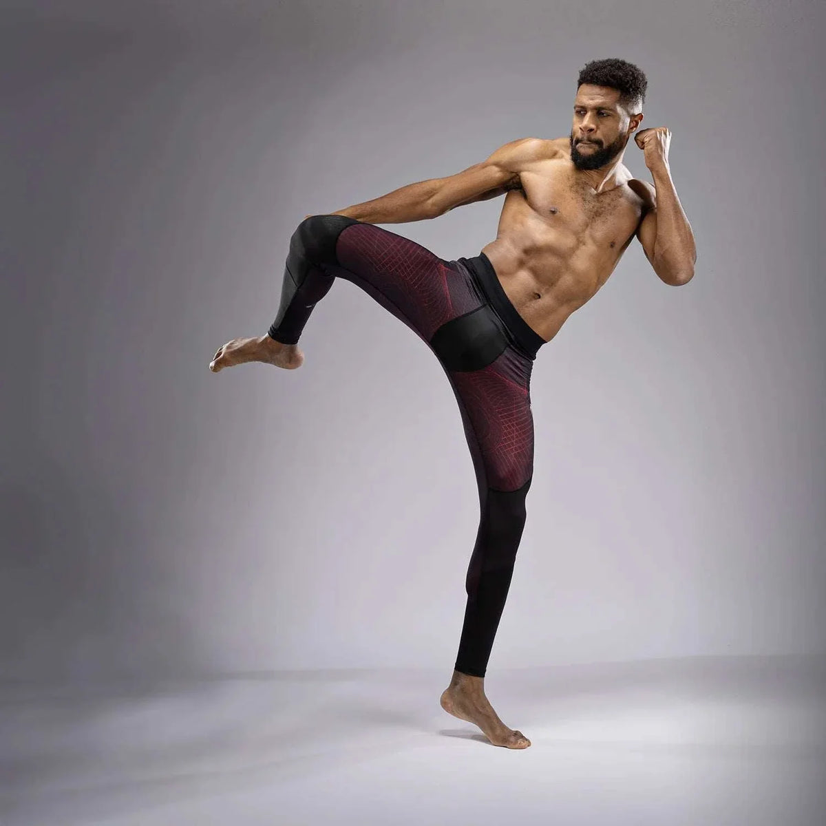 Spats Venum G-Fit Air noir rouge pantalon compression sport combat MMA BJJ