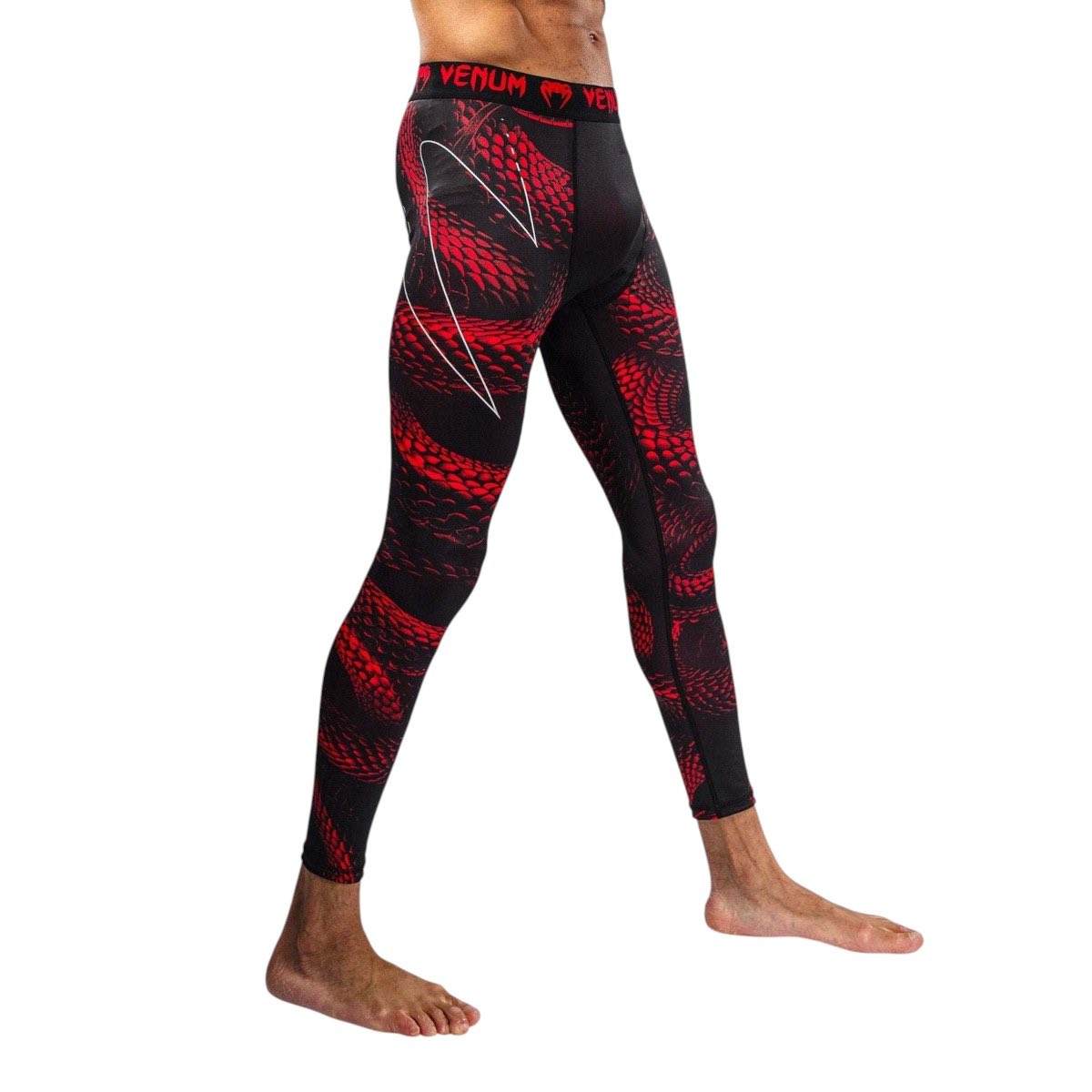 Spats Venum Matupa noir rouge argent legging compression MMA grappling maintien musculaire et mobilité