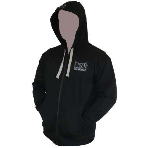 Sweat-shirt à capuche zippé Metal Boxe The Black - Boutique des Arts Martiaux et Sports de Combat