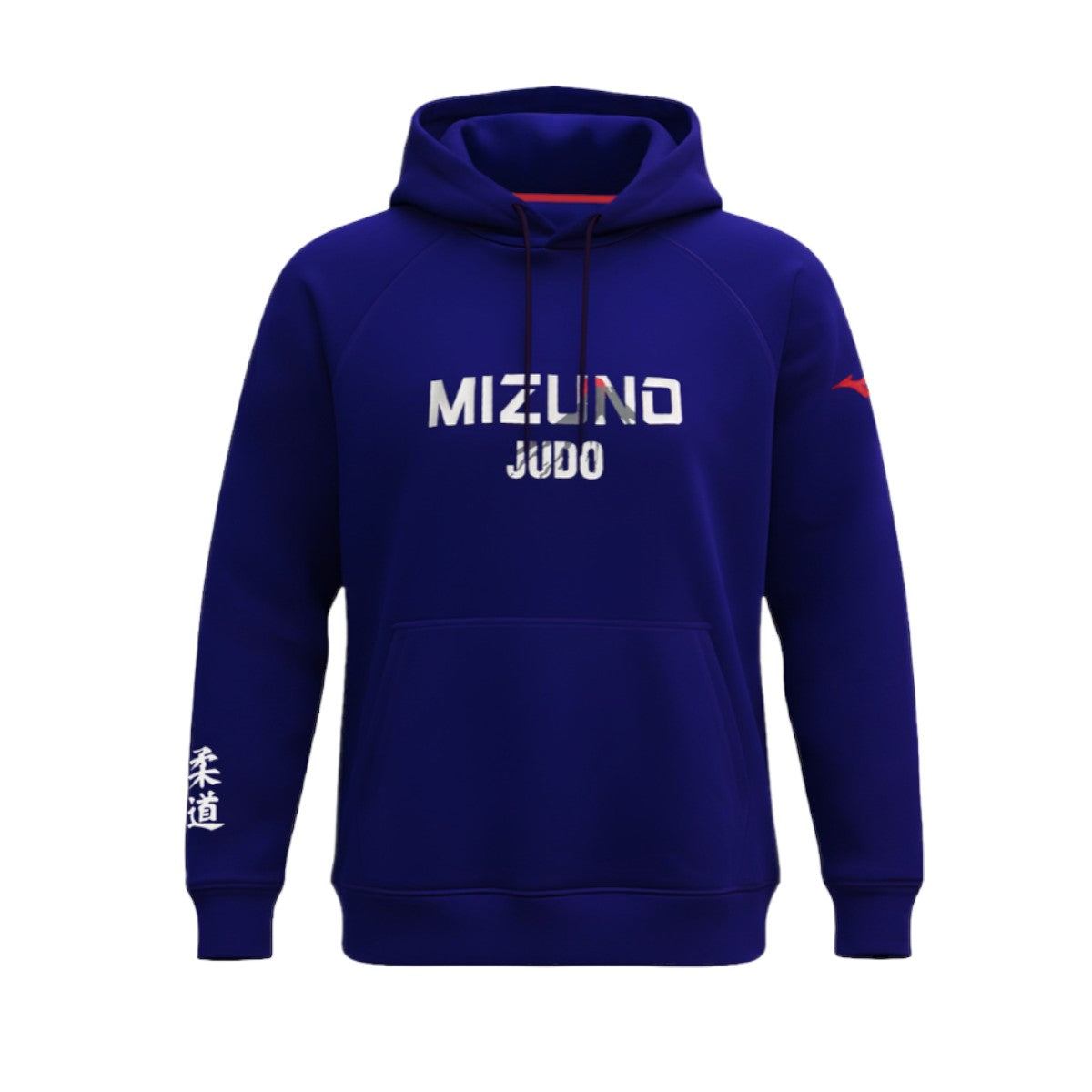 Sweat Mizuno Judo FUJI Line gris avec Kanji Judo sur la manche, confort premium et design officiel