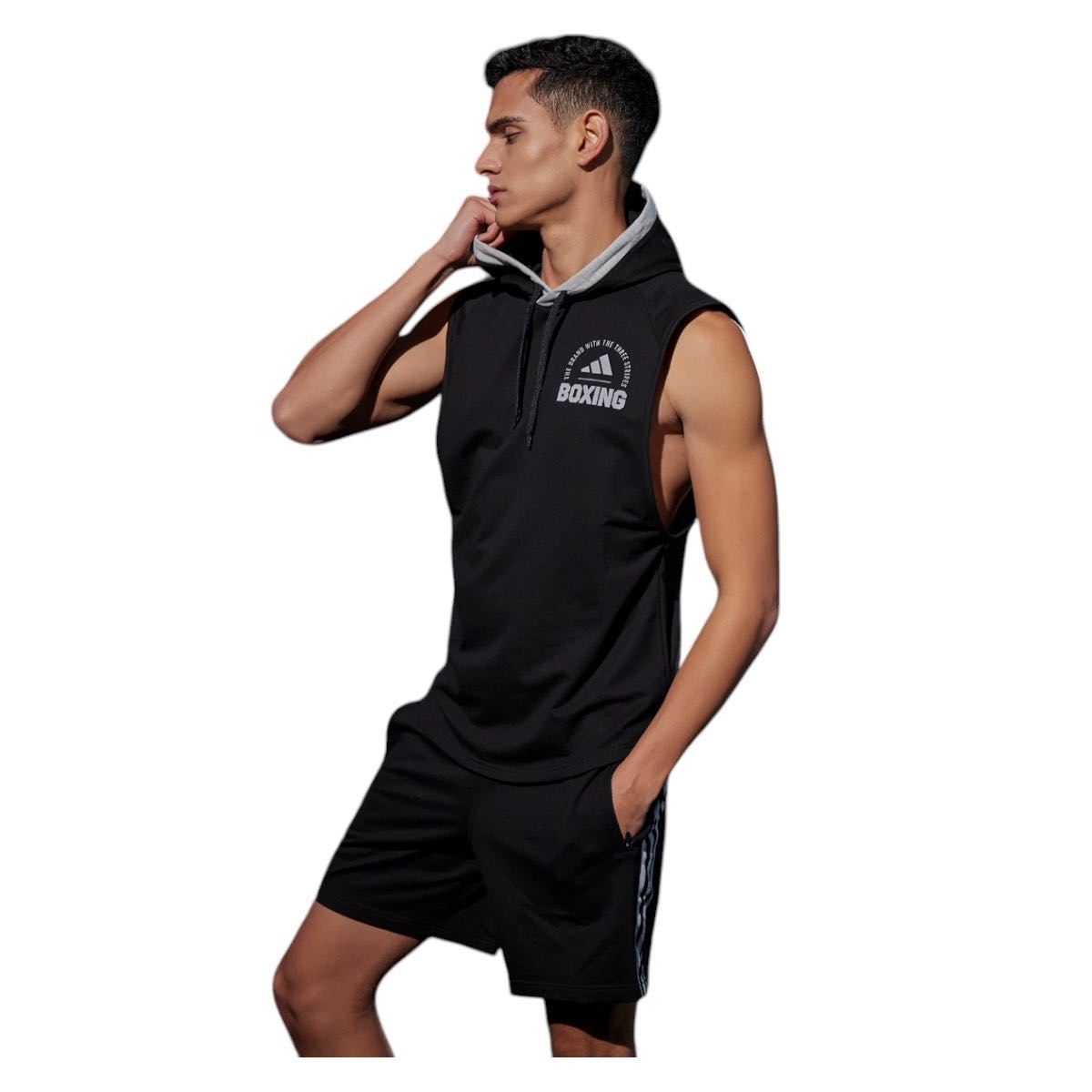 Sweat capuche sans manches adidas Boxing Noir : Boutique Arts Martiaux