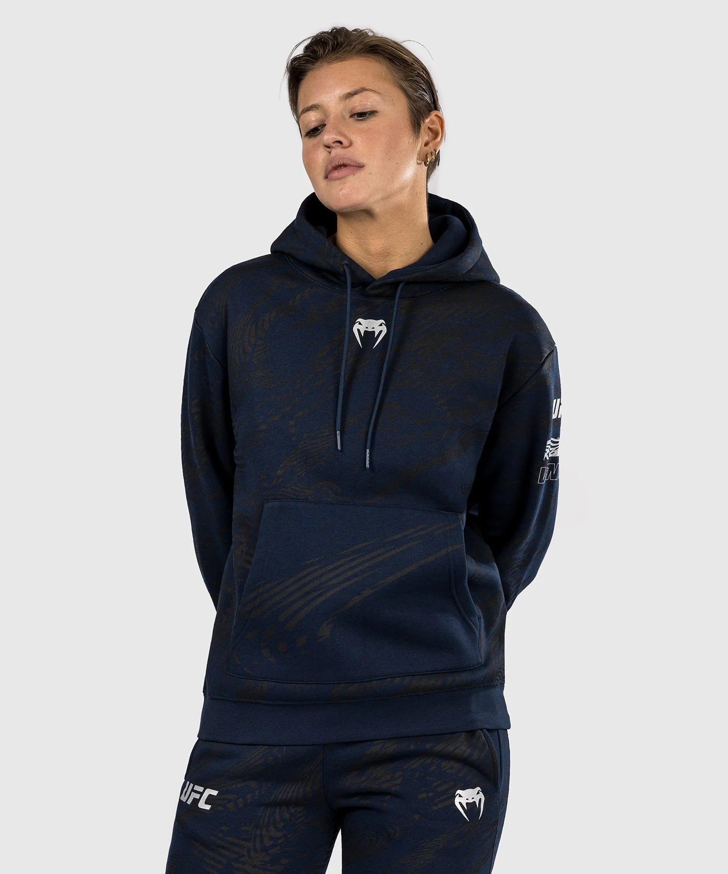 Sweatshirt à Capuche Femme UFC Fusion by Venum Authentic Fight Week - Bleu