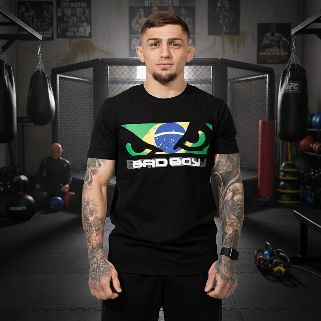 T-shirt Bad Boy Drapeau du Brésil – Homme JJB
