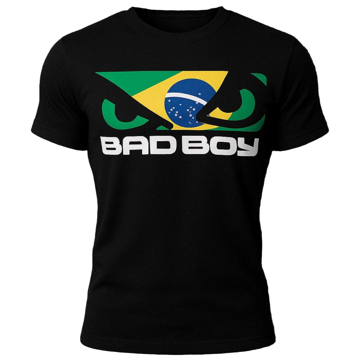 T-shirt Bad Boy pour homme avec drapeau du Brésil et logo Jiu-Jitsu Brésilien