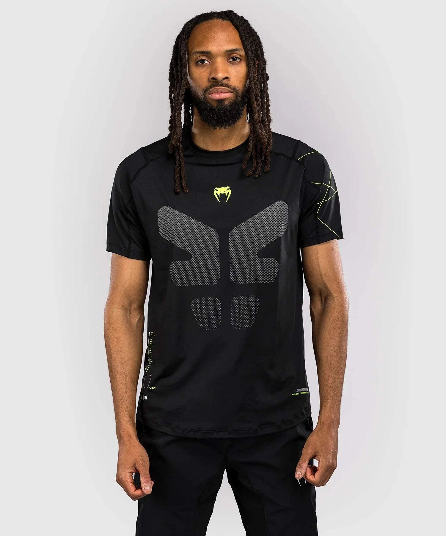 T-shirt Dry Tech Venum Training Camp 4.0 - Noir/Vert Fluo